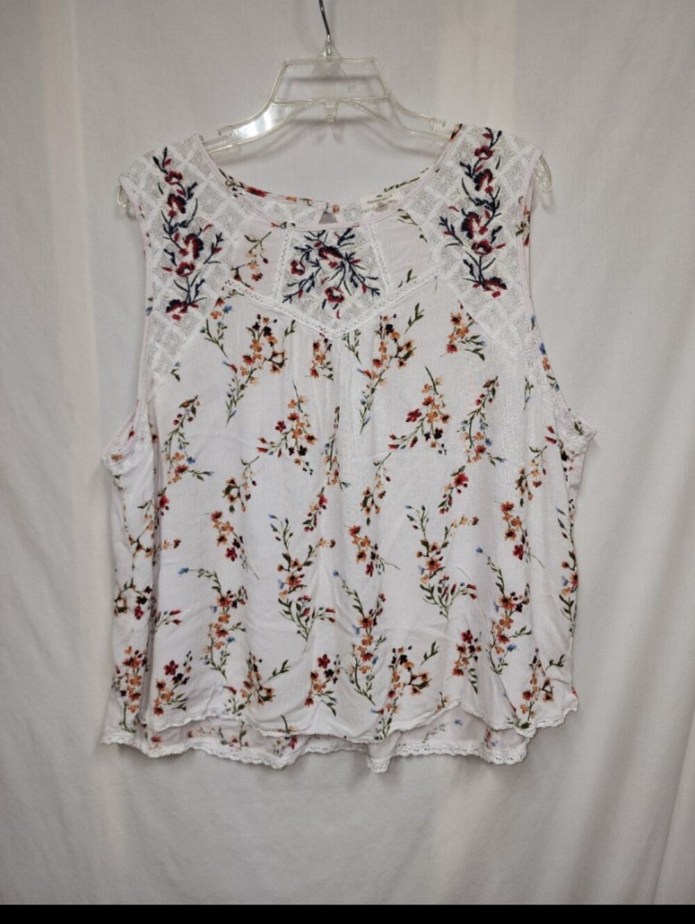 Mason & belle womens size 3x floral sleeveless top
